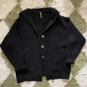 Free People Swim Too Deep Cardi, Black size XS
